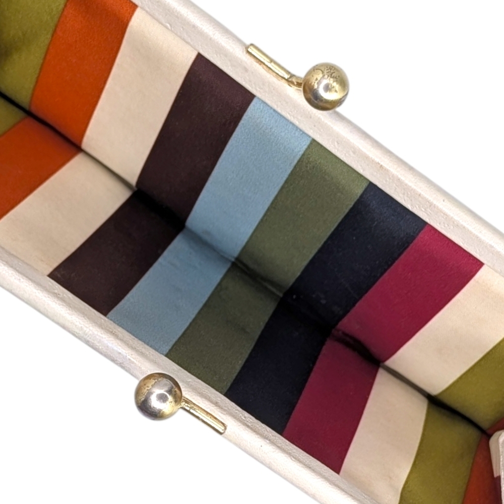 Coach Legacy Kisslock Wallet Khaki Signature Canvas Leather Turnlock Vintage Y2K - Picture 12 of 12
